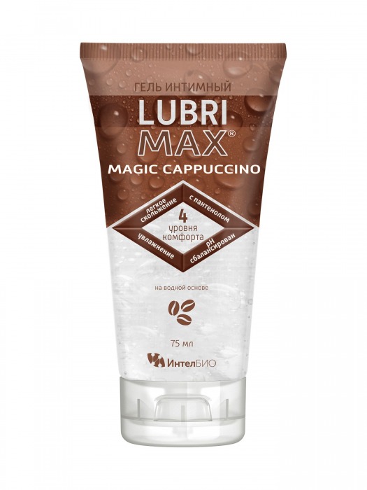 Интимный гель-смазка на водной основе Lubrimax Magic Cappuccino - 75 мл. - ИнтелБИО - купить с доставкой в Прокопьевске