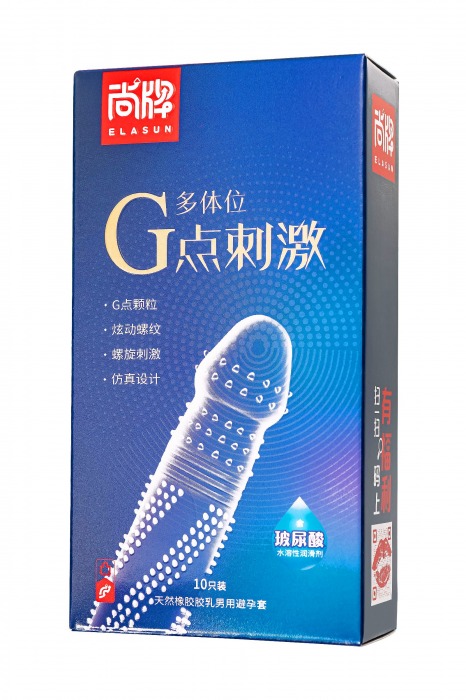 Ультратонкие презервативы Elasun G-spot stimulation с ребрами и точками - 10 шт. - Elasun - купить с доставкой в Прокопьевске