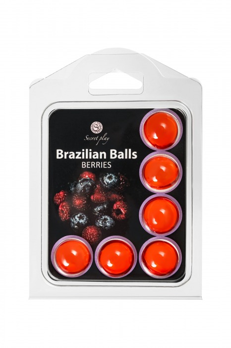 Набор из 6 шариков с массажным маслом Brazilian Balls с ароматом ягод - Secret Play - купить с доставкой в Прокопьевске