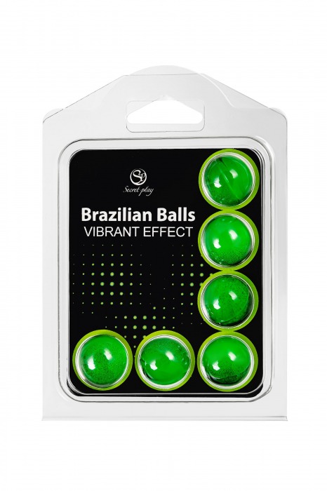 Набор из 6 шариков с массажным маслом Brazilian Balls с эффектом вибрации - Secret Play - купить с доставкой в Прокопьевске