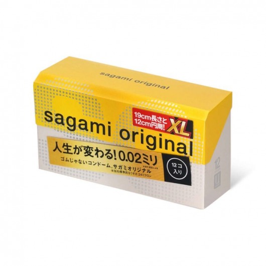 Презервативы увеличенного размера Sagami Original 0.02 XL-size - 12 шт. - Sagami - купить с доставкой в Прокопьевске