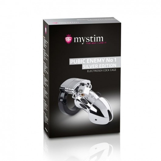Мужской пояс верности Pubic Enemy No1 Silver Edition - MyStim - купить с доставкой в Прокопьевске