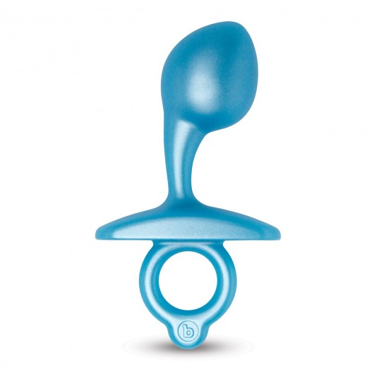 Голубая анальная пробка для массажа простаты Bulb Silicone Prostate Plug - 10,7 см. - b-Vibe - в Прокопьевске купить с доставкой