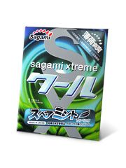 Презерватив Sagami Xtreme Mint с ароматом мяты - 1 шт. - Sagami - купить с доставкой в Прокопьевске