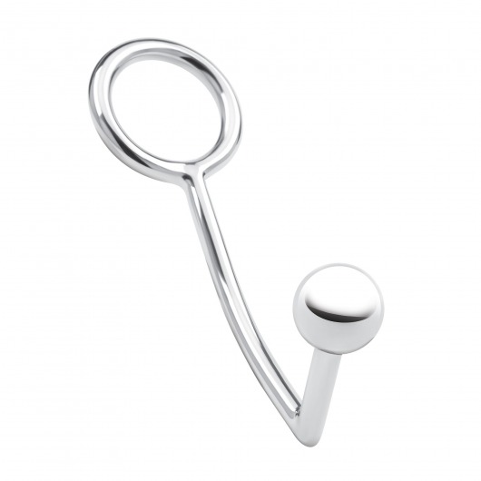 Кольцо на пенис с анальным стимулятором Stainless Steel Anal Hook   Cock Ring - BlueLine - в Прокопьевске купить с доставкой