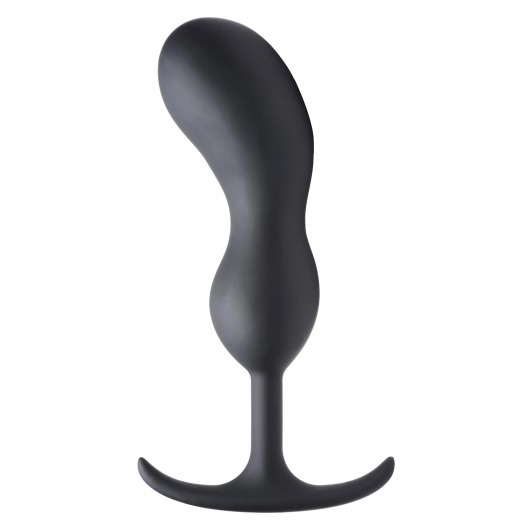 Черный массажер простаты с утяжелителями Premium Silicone Weighted Prostate Plug XL - 20,8 см. - XR Brands - в Прокопьевске купить с доставкой