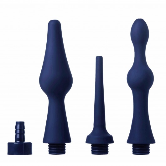 Набор из 3 универсальных насадок для анального душа Universal 3 Piece Silicone Enema Attachment Set - XR Brands - купить с доставкой в Прокопьевске