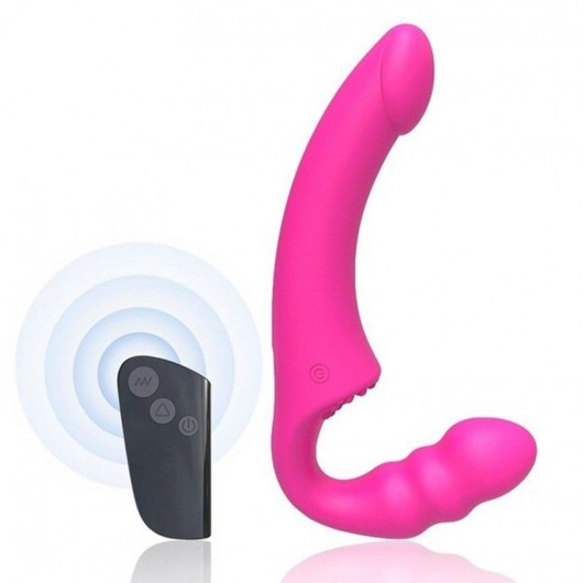 Розовый безремневой страпон Straples Strap-On Dildo - Erokay - купить с доставкой в Прокопьевске