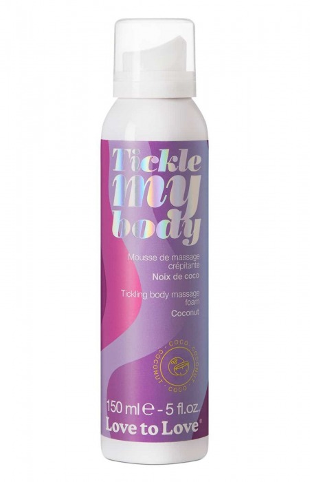 Массажная хрустящая пенка Tickle My Body Coconut с ароматом кокоса - 150 мл. - Love to Love - купить с доставкой в Прокопьевске