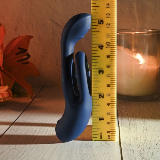 Синее эрекционное виброкольцо с двойным подхватом мошонки Ring Around The Rosy - Zero Tolerance - в Прокопьевске купить с доставкой