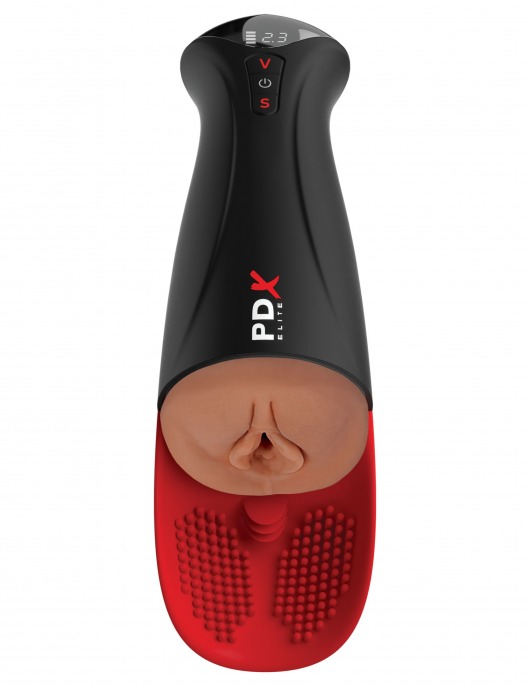 Мастурбатор-вагина в колбе с вибрацией Fuck-O-Matic Pro XL - Pipedream - в Прокопьевске купить с доставкой