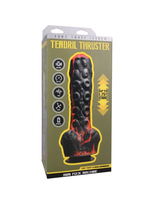 Черно-красная мини-машина на присоске Tendril Thruster - 21,6 см. - Doc Johnson - купить с доставкой в Прокопьевске