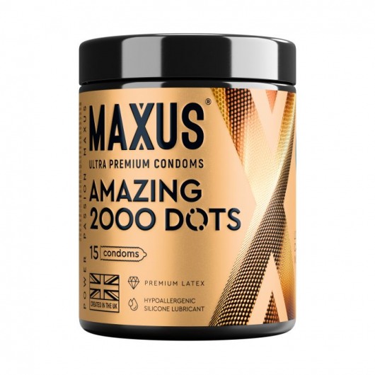 Точечные презервативы MAXUS 2000 Amazing Dots с железным кейсом - 15 шт. - Maxus - купить с доставкой в Прокопьевске
