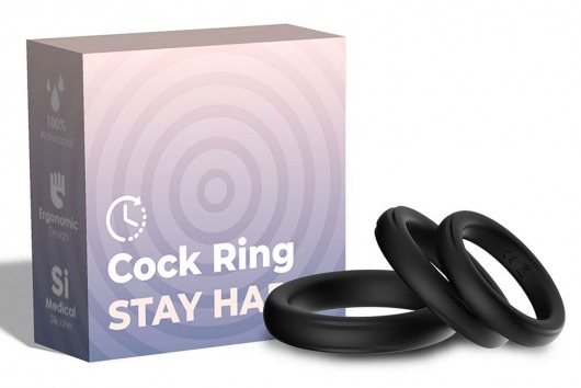 Набор из 3 черных эрекционных колец Stay Hard - Boys of Toys - в Прокопьевске купить с доставкой Набор из 3 черных эрекционных колец Stay Hard - Boys of Toys - в Прокопьевске купить с доставкой