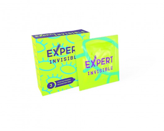 Ультратонкие презервативы Expert Invisible - 3 шт. - Expert - купить с доставкой в Прокопьевске