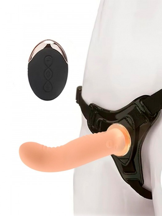 Женский вибрострапон со съемной насадкой и пультом ДУ - Erokay - купить с доставкой в Прокопьевске