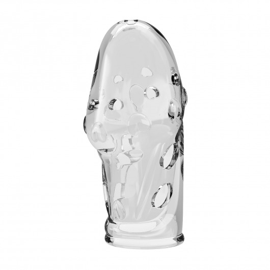 Прозрачная насадка на пенис Booker - 8 см. - Baile - в Прокопьевске купить с доставкой