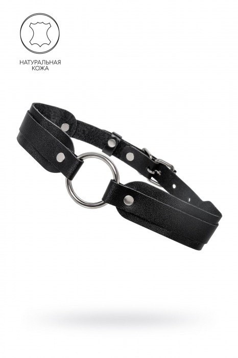 Черный кожаный чокер-ошейник со скруглёнными углами - Pecado - купить с доставкой в Прокопьевске