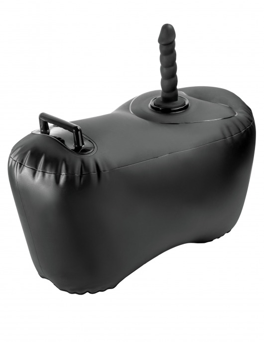Черное надувное кресло с платформой для фиксации дилдо Body Dock Inflatable Love Seat - Pipedream - купить с доставкой в Прокопьевске