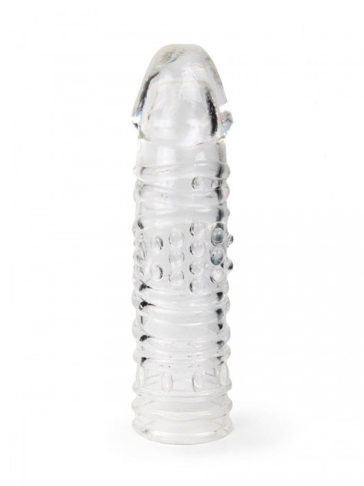 Прозрачная закрытая насадка на пенис - 17 см. - Sex Expert - в Прокопьевске купить с доставкой