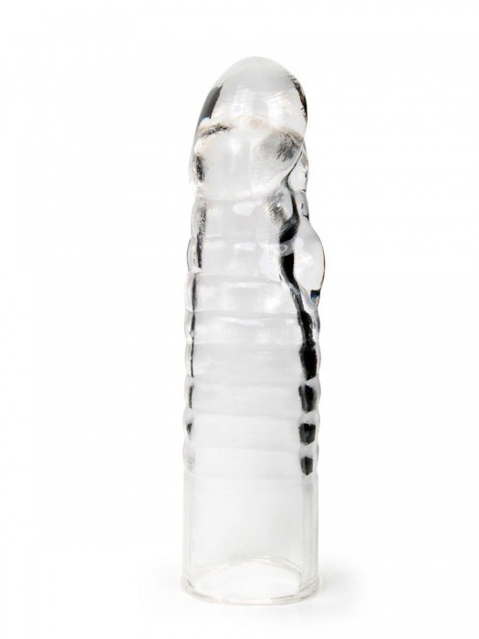 Прозрачная закрытая насадка на член - 15 см. - Sex Expert - в Прокопьевске купить с доставкой