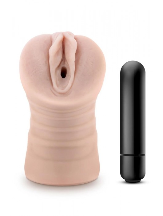 Телесный мастурбатор-вагина Ayumi с вибрацией - Blush Novelties - в Прокопьевске купить с доставкой