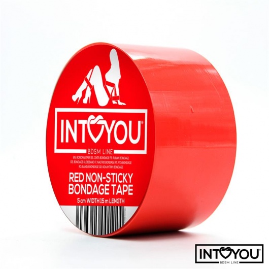 Красный скотч для фиксации Non-Sticky Bondage Tape - 15 м. - Intoyou - купить с доставкой в Прокопьевске