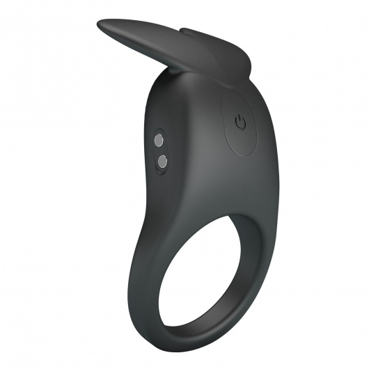 Черное перезаряжаемое виброкольцо Carlton - Baile - в Прокопьевске купить с доставкой