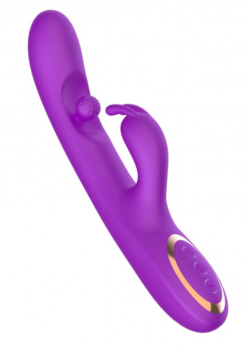 Фиолетовый вибратор-кролик с вращающимся шариком - Secwell