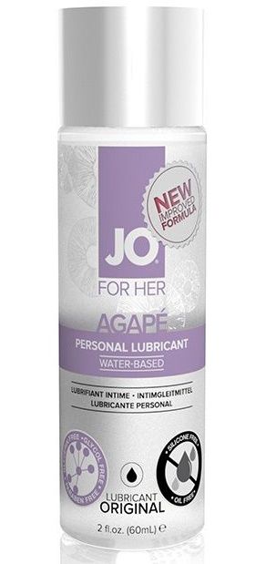 Лубрикант на водной основе для женщин JO AGAPE LUBRICANT ORIGINAL - 60 мл. - System JO - купить с доставкой в Прокопьевске