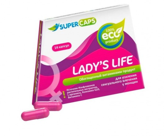 Возбуждающие капсулы Ladys Life - 14 капсул (0,35 гр.) - SuperCaps - купить с доставкой в Прокопьевске