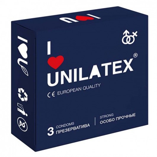 Ультрапрочные презервативы Unilatex Extra Strong - 3 шт. - Unilatex - купить с доставкой в Прокопьевске