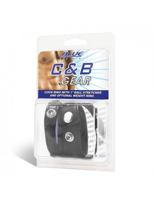 Утяжка для мошонки и пениса Cock Ring With 1  Ball Stretcher And Optional Weight Ring - BlueLine - купить с доставкой в Прокопьевске