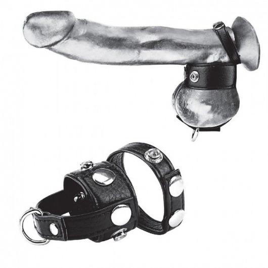 Утяжка для мошонки и пениса Cock Ring With 1  Ball Stretcher And Optional Weight Ring - BlueLine - купить с доставкой в Прокопьевске