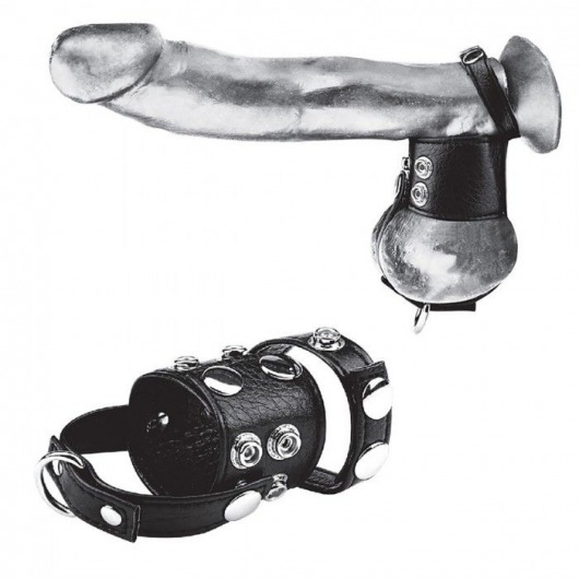 Утяжка на пенис и мошонку Cock Ring With 1.5  Ball Stretcher And Optional Weight Ring - BlueLine - купить с доставкой в Прокопьевске