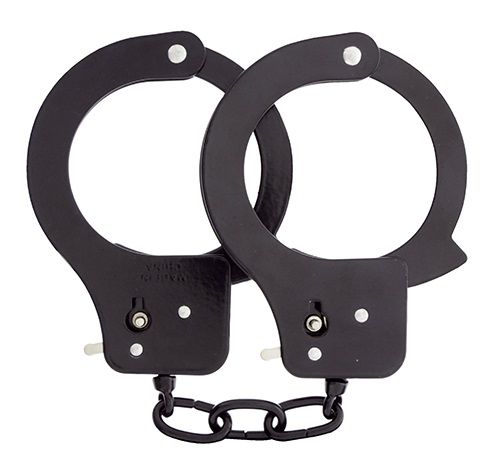 Чёрные наручники из листового металла BONDX METAL CUFFS BLACK - Dream Toys - купить с доставкой в Прокопьевске