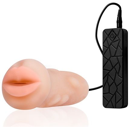 Мастурбатор-ротик с вибрацией REALSTUFF VIBRATING MASTURBATOR MOUTH - Dream Toys - в Прокопьевске купить с доставкой