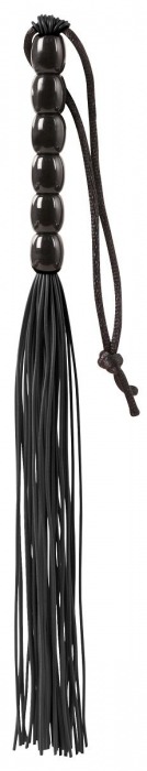 Чёрная мини-плеть из резины Rubber Mini Whip - 22 см. - Blush Novelties - купить с доставкой в Прокопьевске