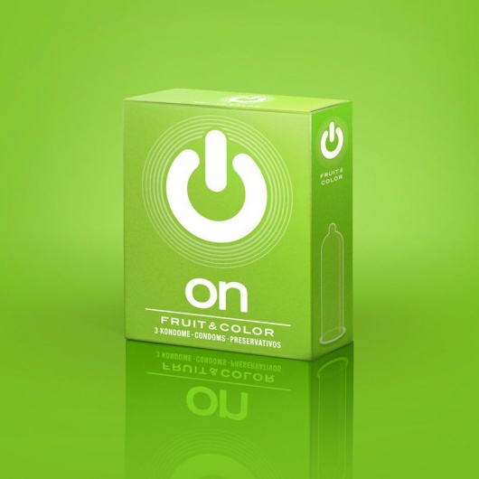 Цветные ароматизированные презервативы ON) Fruit   Color - 3 шт. - ON) - купить с доставкой в Прокопьевске