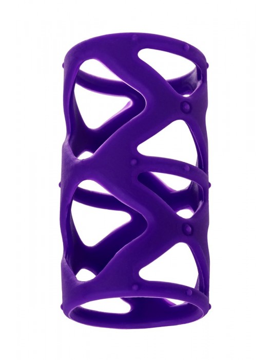 Фиолетовая насадка-сетка на пенис - 7,5 см. - A-toys - в Прокопьевске купить с доставкой