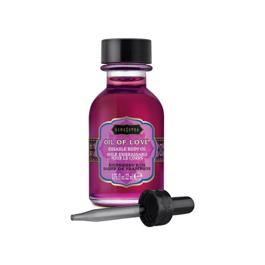 Масло для ласк с ароматом малины Oil of Love Raspberry Kiss - 22 мл. - Kama Sutra - купить с доставкой в Прокопьевске