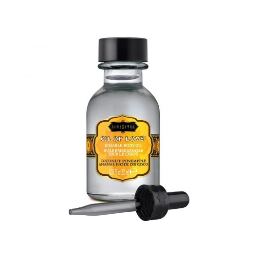Масло для ласк с ароматом кокоса и ананаса Oil of Love Coconut Pineapple - 22 мл. - Kama Sutra - купить с доставкой в Прокопьевске