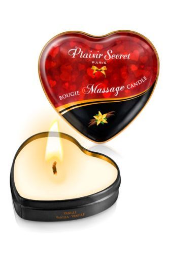 Массажная свеча с ароматом ванили Bougie Massage Candle - 35 мл. - Plaisir Secret - купить с доставкой в Прокопьевске