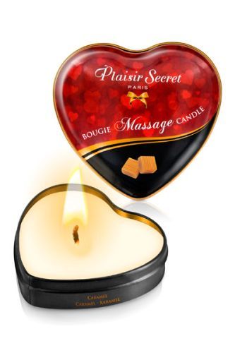 Массажная свеча с ароматом карамели Bougie Massage Candle - 35 мл. - Plaisir Secret - купить с доставкой в Прокопьевске