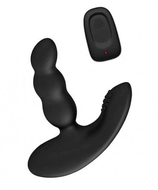Черный силиконовый стимулятор простаты Levett Nitoc с пультом ДУ - Levett - в Прокопьевске купить с доставкой