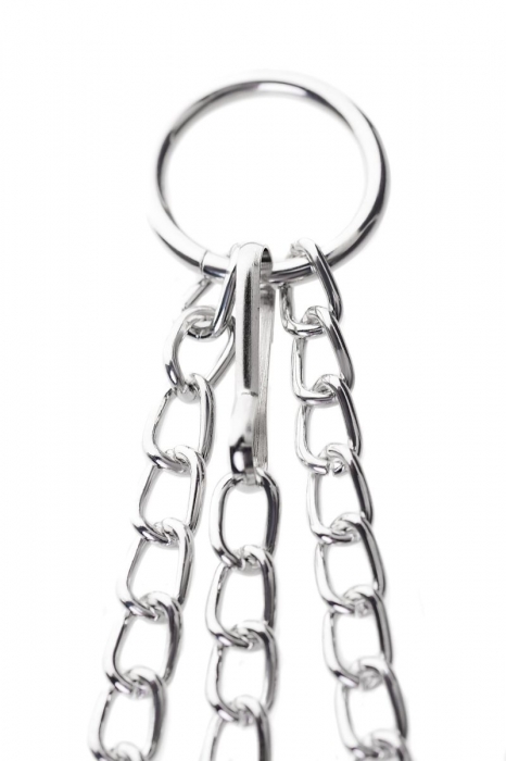 Черно-серебристые зажимы для сосков с кольцом для пениса TOYFA Metal - ToyFa - купить с доставкой в Прокопьевске