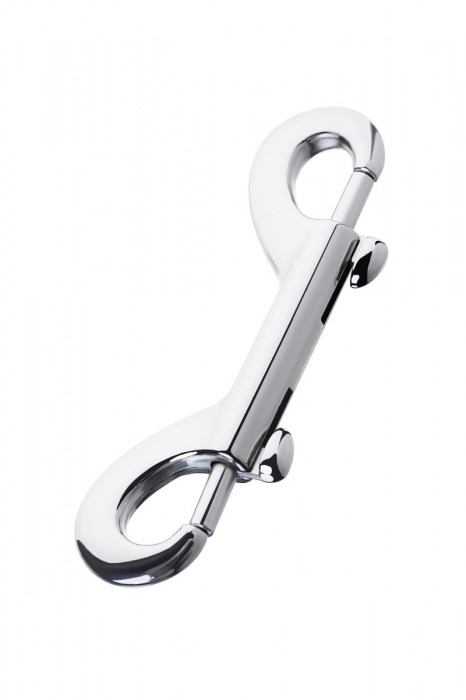 Серебристый двухсторонний карабин TOYFA Metal - ToyFa - купить с доставкой в Прокопьевске