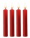 Набор из 4 красных восковых свечей Teasing Wax Candles - Shots Media BV - купить с доставкой в Прокопьевске