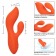 Оранжевый вибратор-кролик Liquid Silicone Dual Teaser - California Exotic Novelties
